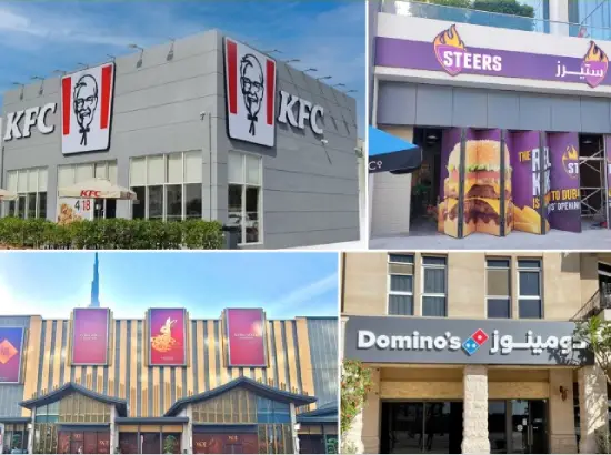 Shop front wall signage, signage manufacturers in uae