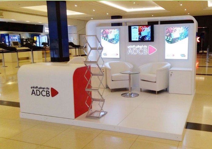 Indoor ABCD kiosk, reception desk signage in dubai