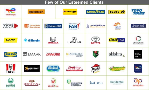 Our clients, digital LED, glow sign signage manufacturers in uae