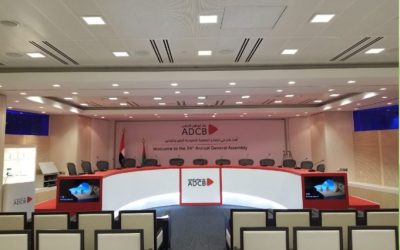 reception desk signage in dubai, Kiosk and signage for hall